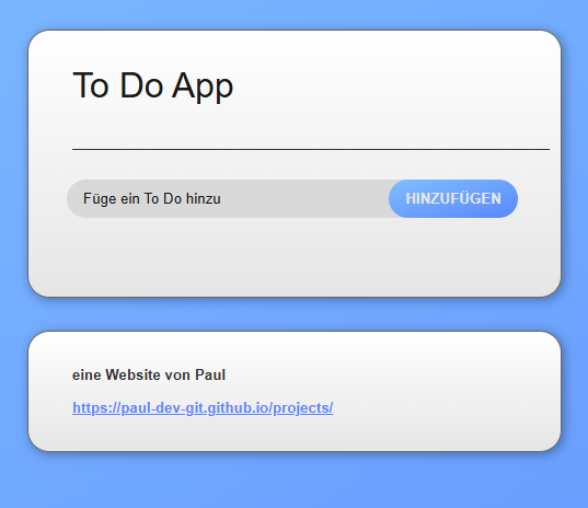 Vorschaubild meiner To-Do Seite.