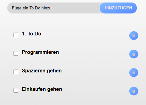Vorschaubild meiner To-Do Seite.